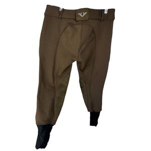 TuffRider brown fleece equestrian breeches. Size 32